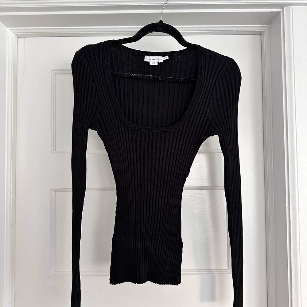 Good American Black Long Sleeve